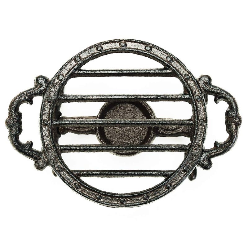 Sungmor Heavy Duty Cast Iron Teapot Dish Warmer Stable Holder for Tealight Stand | Tealight Warmer Decorative Stove for Villa Yard Balcony-Round - Image 1